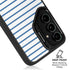 Blue and White Stripes Galaxy S25 Kickstand Case