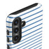 Blue and White Stripes Galaxy S25 Plus Impact Case