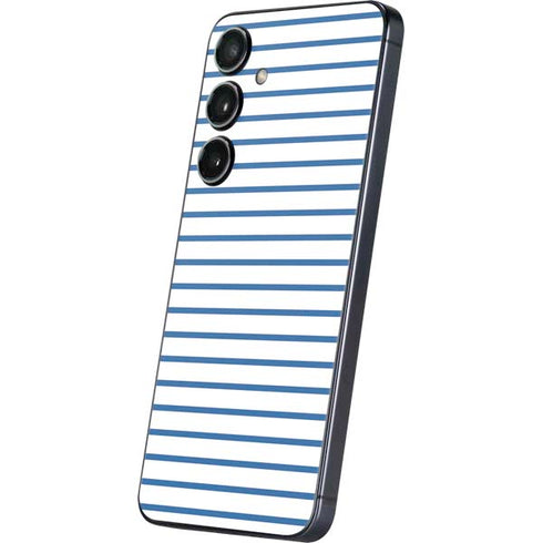 Blue and White Stripes Galaxy S24 Plus Skin