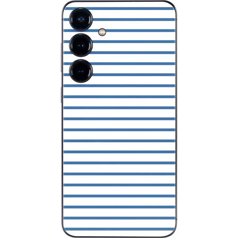 Blue and White Stripes Galaxy S25 Skin