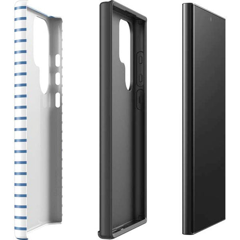 Blue and White Stripes Galaxy S25 Ultra Impact Case