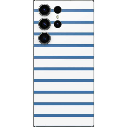 Blue and White Stripes Galaxy S25 Ultra Skin