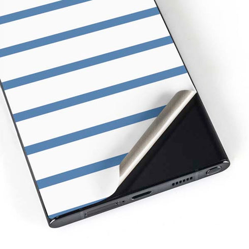 Blue and White Stripes Galaxy S25 Ultra Skin