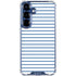 Blue and White Stripes Galaxy S25 Clear Case