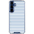 Blue and White Stripes Galaxy S25 Plus Clear Case