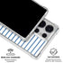 Blue and White Stripes Galaxy S25 Ultra Clear Case