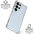 Blue and White Stripes Galaxy S25 Ultra Clear Case