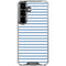 Blue and White Stripes Galaxy S26 Clear Case