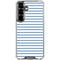 Blue and White Stripes Galaxy S26 Plus Clear Case