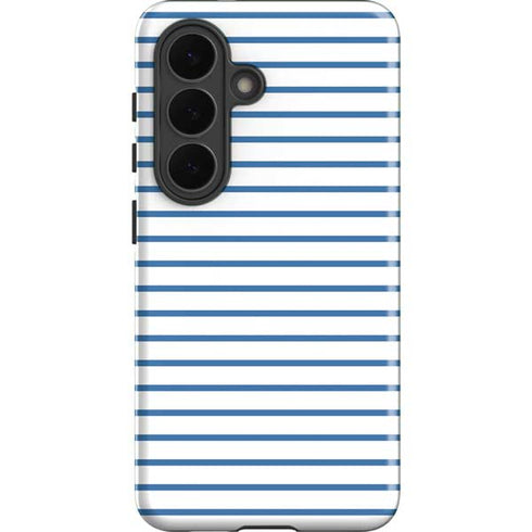Blue and White Stripes Galaxy S26 Plus Impact Case