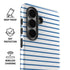 Blue and White Stripes Galaxy S26 Plus Impact Case