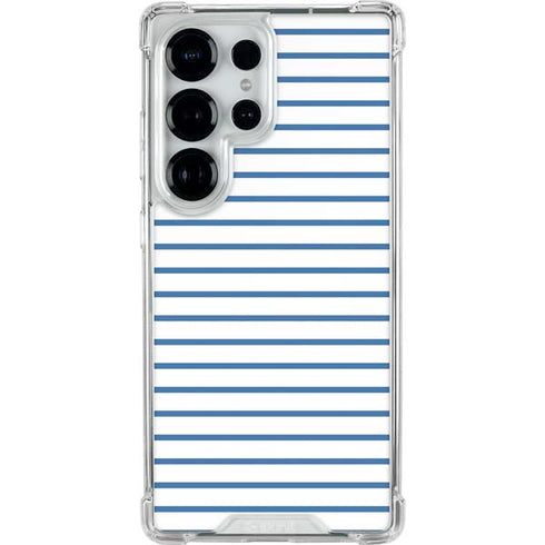 Blue and White Stripes Galaxy S26 Ultra Clear Case