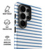 Blue and White Stripes Galaxy S26 Ultra Impact Case