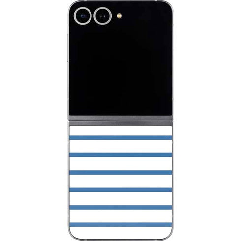 Blue and White Stripes Galaxy Z Flip6 Skin