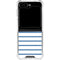 Blue and White Stripes Galaxy Z Flip6 Clear Case