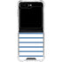 Blue and White Stripes Galaxy Z Flip6 Clear Case