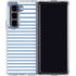 Blue and White Stripes Galaxy Z Fold5 5G Clear Case