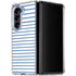Blue and White Stripes Galaxy Z Fold5 5G Clear Case