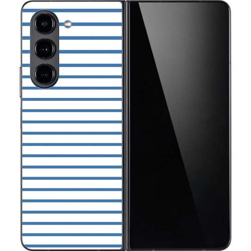 Blue and White Stripes Galaxy Z Fold5 5G Skin