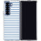 Blue and White Stripes Galaxy Z Fold6 Clear Case