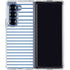 Blue and White Stripes Galaxy Z Fold6 Clear Case