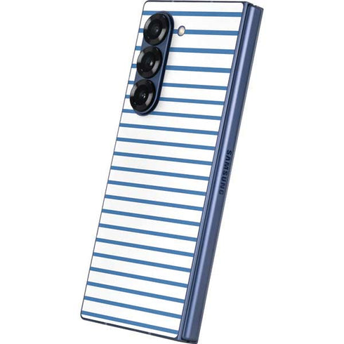 Blue and White Stripes Galaxy Z Fold6 Skin
