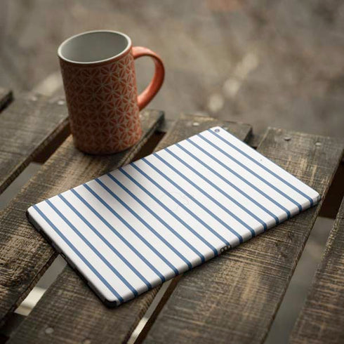 Blue and White Stripes iPad Skins