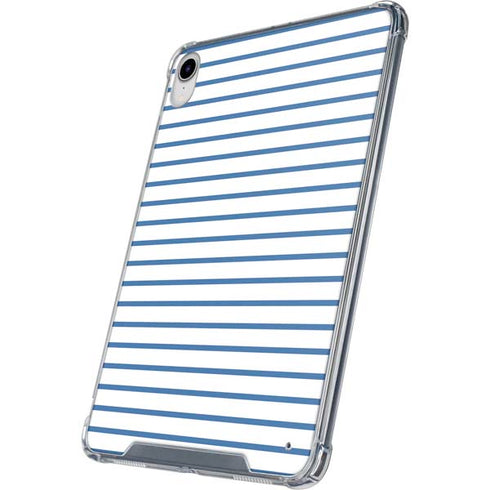 Blue and White Stripes iPad 11th Gen (2025) Clear Case