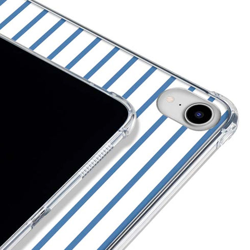 Blue and White Stripes iPad 11th Gen (2025) Clear Case