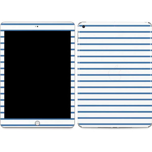 Blue and White Stripes Apple iPad Skin