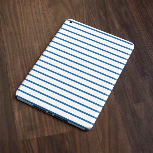 Blue and White Stripes Apple iPad Skin