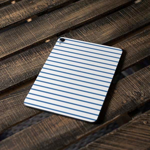 Blue and White Stripes Apple iPad Pro Skin
