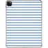 Blue and White Stripes iPad Pro 11in (2024) Clear Case