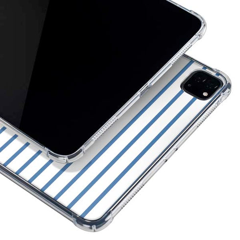 Blue and White Stripes iPad Pro 11in (2024) Clear Case