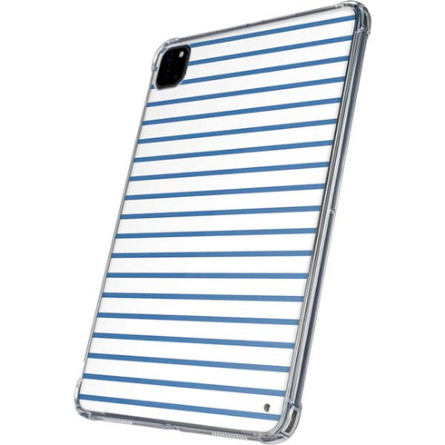 Blue and White Stripes iPad Pro 11in (2024) Clear Case