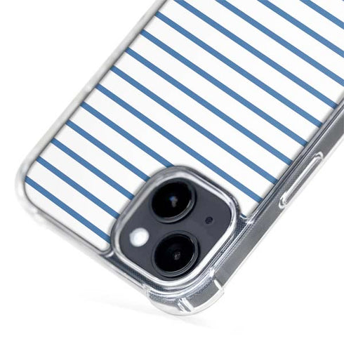 Blue and White Stripes iPhone 14 MagSafe Case