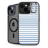 Blue and White Stripes iPhone 14 Plus Kickstand Case