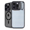 Blue and White Stripes iPhone 14 Pro Kickstand Case