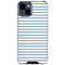 Blue and White Stripes iPhone 15 Clear Case