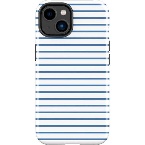 Blue and White Stripes iPhone 15 Impact Case