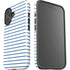Blue and White Stripes iPhone 16 Impact Case