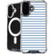 Blue and White Stripes iPhone 16 MagSafe Case