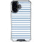 Blue and White Stripes iPhone 16 Plus Clear Case