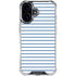 Blue and White Stripes iPhone 16 Plus Clear Case
