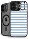 Blue and White Stripes iPhone 16 Plus Kickstand Case