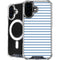 Blue and White Stripes iPhone 16 Plus MagSafe Case