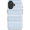 Blue and White Stripes iPhone 16 Plus Magsafe Impact Case