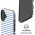 Blue and White Stripes iPhone 16 Plus Magsafe Impact Case