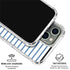 Blue and White Stripes iPhone 16 Pro Clear Case