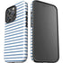 Blue and White Stripes iPhone 16 Pro Impact Case